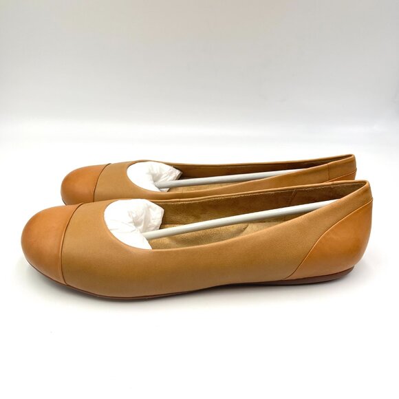 Softwalk‎ Womens 10M Sonoma Cognac Brown Leather Slip On Comfort Flats Shoes - Picture 6 of 14